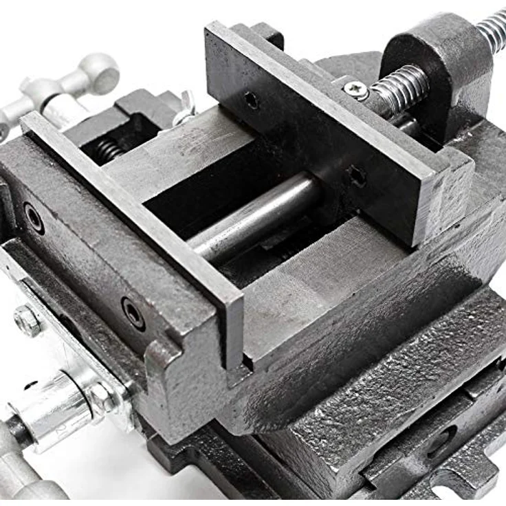Wiltec - Maschinenschraubstock Schraubstock2-Achsen 75 mm Kreuztisch Frästisch Werkbank Arbeitstisch – Bild 7