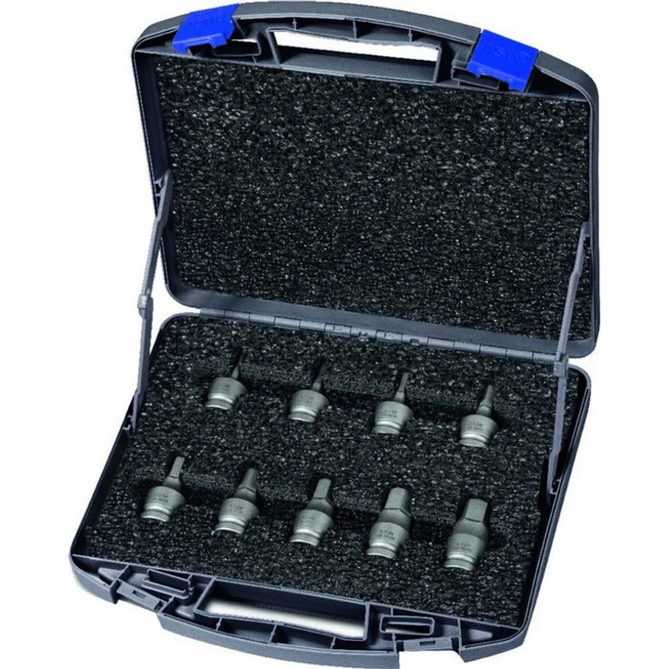 ASW Kraftsteckschlüsselsatz 725 H 9 OL, 9-teiliges Bit- und Steckschlüsselset in Mehrfarbig, 1/2 Zoll i6-kant