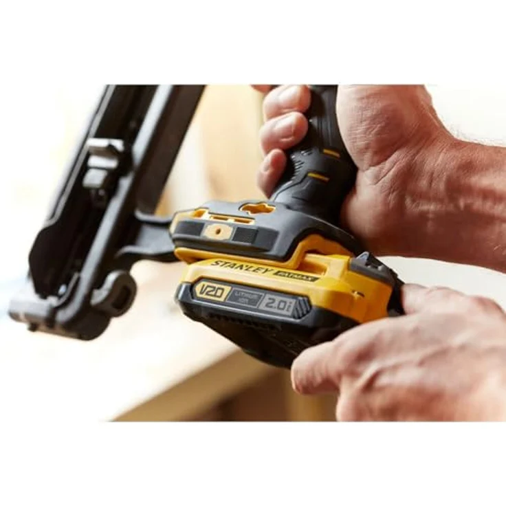 Stanley Fatmax V20 SFMCN616D2K-QW 16g Akku-Finishing-Nagler, 2 x 18 V 2,0 Ah Li-Ion Batterien, Ladegerät und Transportkoffer – Bild 4
