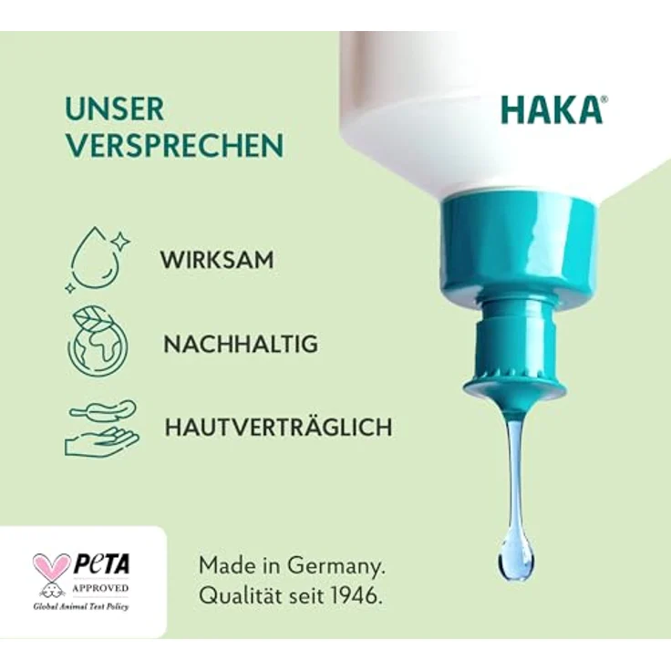 HAKA Neutralseife Liquid Bergfrische 1l Allzweckreiniger, pH-neutrale Rezeptur, umweltfreundlich, sanft zur Haut und Materialien – Bild 9