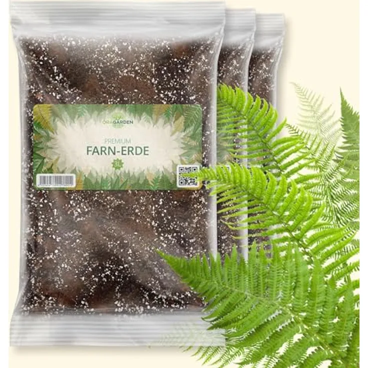 OraGarden Farn Erde Blumenerde für Palmfarn, Hibiskus, Begonie Premium Qualität (9L)