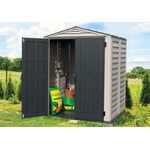 Duramax Kunststoff-Gerätehaus 1,70x1,70 m in Grau, Geräteschrank mit 4 mm Wandstärke - Wetterfest, langlebig, wartungsfrei