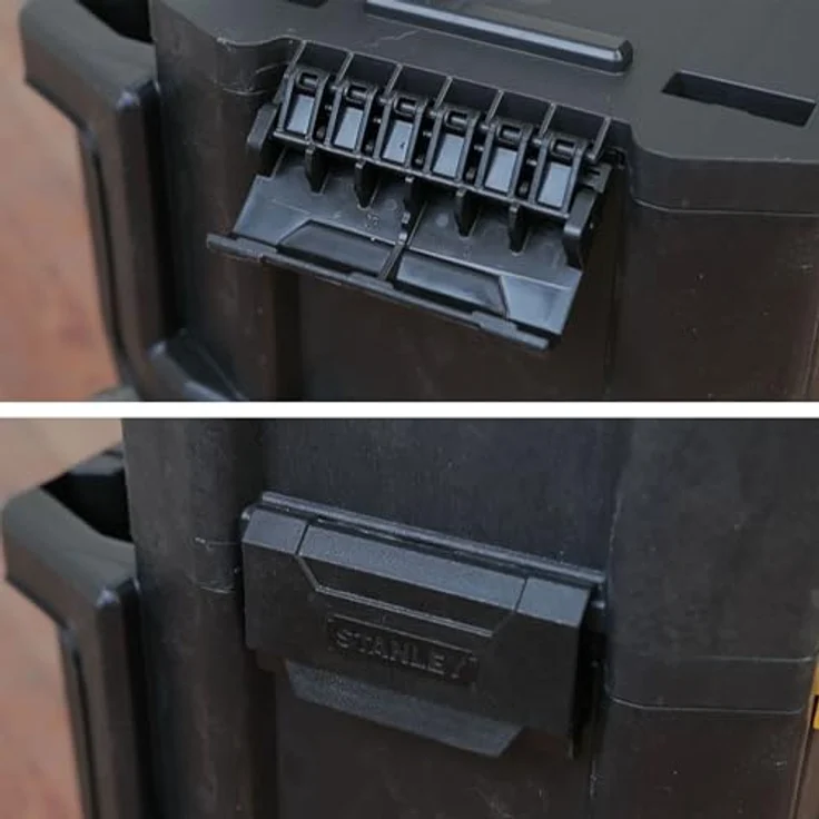 Stanley Rollende Werkstatt aus Metall-Kunststoff 1-79-206 ? Werkzeugwagen leer mit 3 modularen Einheiten ? Vielseitige Werkzeugbox für Kleinteile und große Werkzeuge – Bild 23