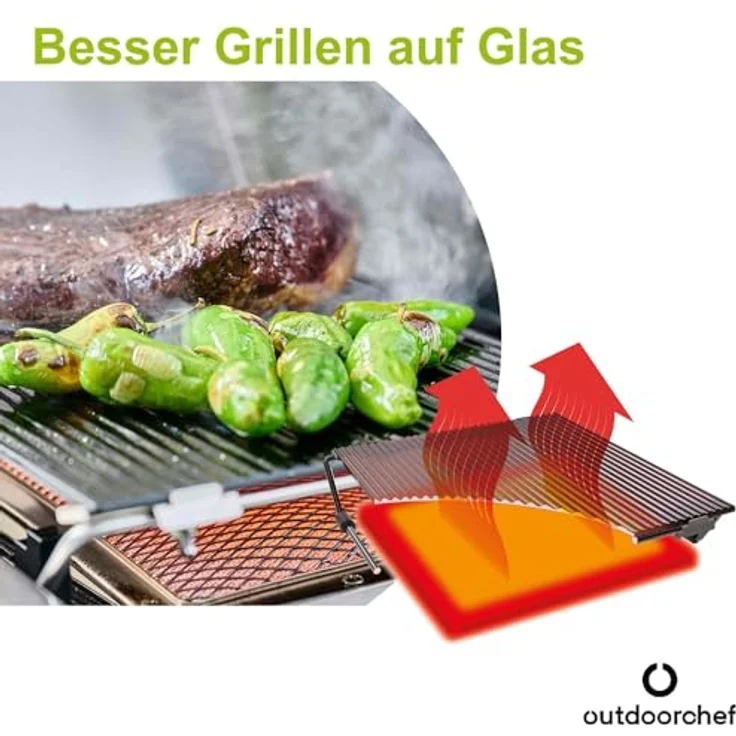 OUTDOORCHEF Blazinglas L für Napoleon Rogue XT, Freestyle, Dualchef, Broil King Infrarotbrenner, Rösle Prime Zone Videro, Grillfürst G-Modelle, Santos S-Serie, Burnhard Earl – Bild 3