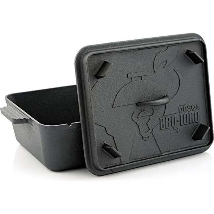 BBQ-Toro Dutch Oven Brotbacktopf I Gusseisen Kochtopf Gusstopf I 5,5 Liter I preseasoned - bereits eingebrannt I Bräter mit Deckel I DOSQ4 Backtopf