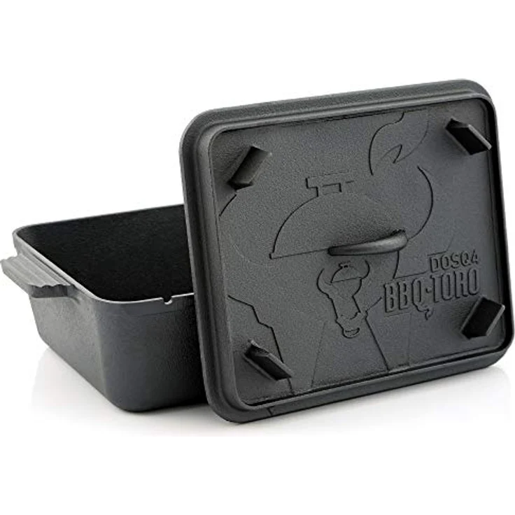 BBQ-Toro Dutch Oven Brotbacktopf I Gusseisen Kochtopf Gusstopf I 5,5 Liter I preseasoned - bereits eingebrannt I Bräter mit Deckel I DOSQ4 Backtopf – Bild 1