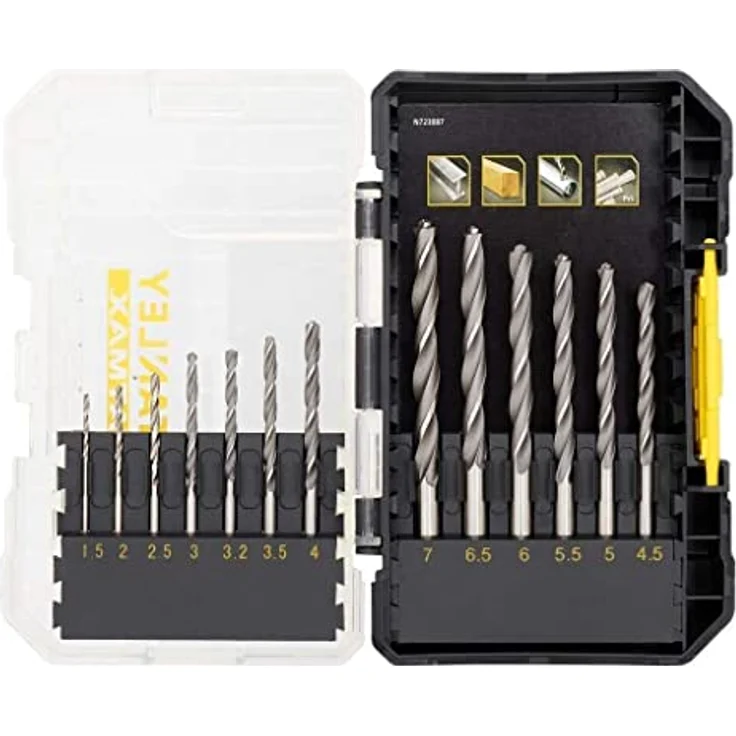 Stanley FatMax 8-tlg. Flachbohrer-Set STA88556, Premium Flachholzbohrer mit praktischem ToughCase, stapelbar, inklusive 12-32 mm Bohrer – Bild 2