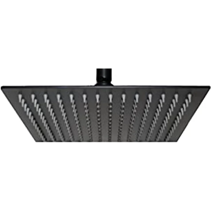 walexo Dusche Duscharmaturen Wandhalterung Deckenhalterung Eckig in Schwarz/Matt (Regendusche 40x40cm) – Bild 1