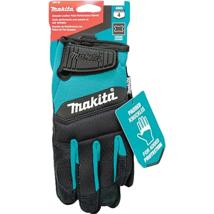 Makita P-84595 Palm Performance Handschuhe, Arbeitshandschuhe aus 100 % echtem Durahide-Leder, Größe M, atmungsaktiv, hohe Abriebfestigkeit, EN388 bewertet 3112X – Bild 2