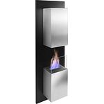RS Trade® Exclusive Kreta Bioethanol Heizung Indoor Wandkamin Tischkamin Standkamin Ofen Edelstahl Deko Feuerstelle Feuersäule Feuerkorb, Umweltfreundliches Bio-Ethanol, Hochwertiges Material, Kein Schornstein nötig, Inkl. Wandaufhängung, Kostenfreie Retouren