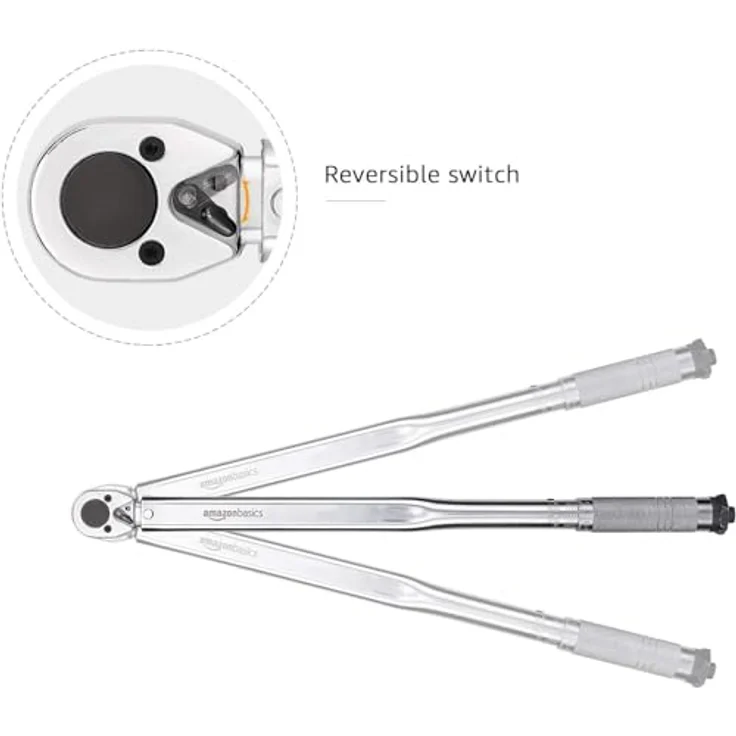AmazonBasics Einrastender, robuster 1-2-Inch-Drehmomentschlüssel, 25-250 ft.-lb, 33.9-338.9 Nm – Bild 6