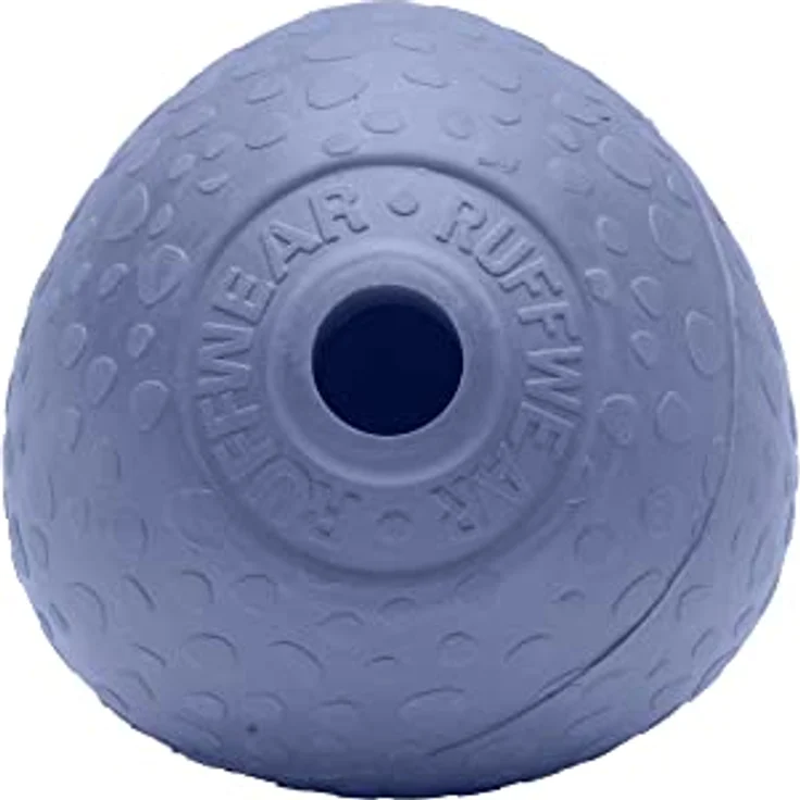 RUFFWEAR Huckama Hundespielzeug, Interaktives Pfeifen-Wurf-/Fang-/Apportierspiel aus Naturkautschuk, hüpfender eiförmiger Ball für drinnen und draußen, Langeweilebrecher, Heliotrope Purple – Bild 1