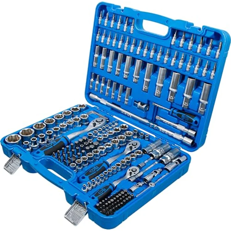 BGS technic Bohrer- und Bitset 2292, umfangreiches Set mit 72-Zähne Umschaltknarren und verschiedenen Steckschlüssel-Einsätzen für vielseitige Anwendungen – Bild 6