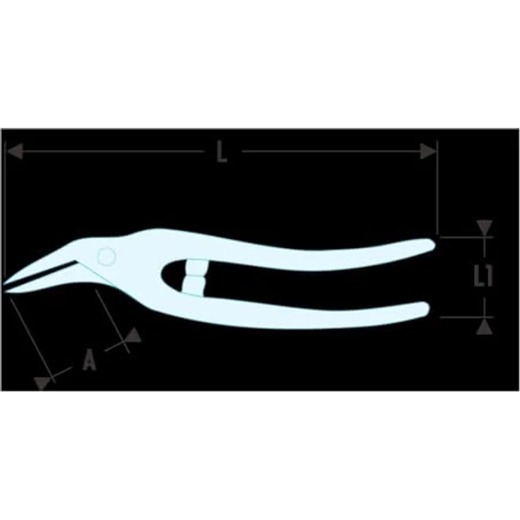 Facom Tafelschere, 260mm lang Rechtsschneidend, 0,8 mm Schneidleistung, Epoxid-Lack, 1 Stück, 884.30 – Bild 2