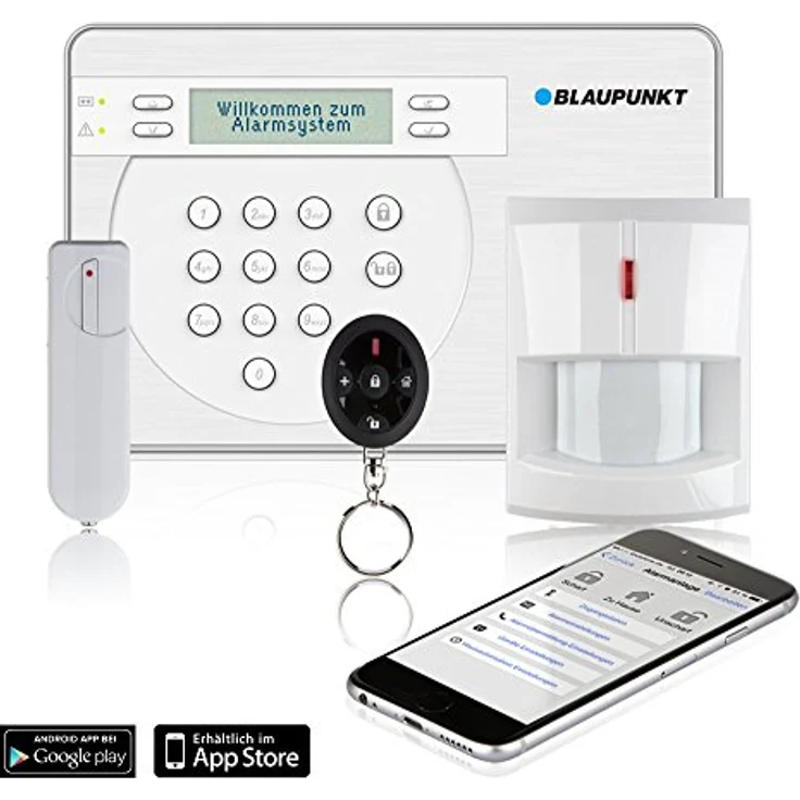 Blaupunkt SA 2900R Smart GSM Funk-Alarmanlage, Funk-Sicherheitssystem Set mit Bewegungsmelder, Tür-Fenstersensor, Fernbedienung & App, für Haus, Wohnung, B ro, Geschfür – Bild 3
