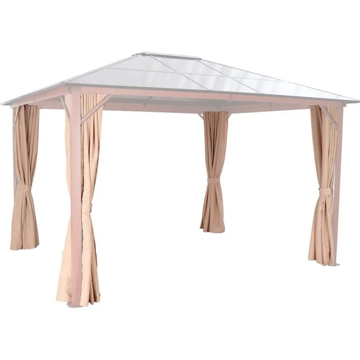 KONIFERA Pavillonseitenteil, für Holzoptik, beige, BxT: 300x365 cm, 4-teilig aus Polyester