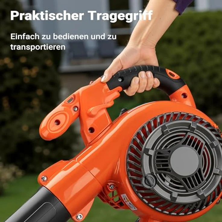 Wiltec Laubbläser, Sauger & Häcksler 3in1, 1 PS mit 26ccm, benzinbetrieben, 50 l Fangsack – Bild 8