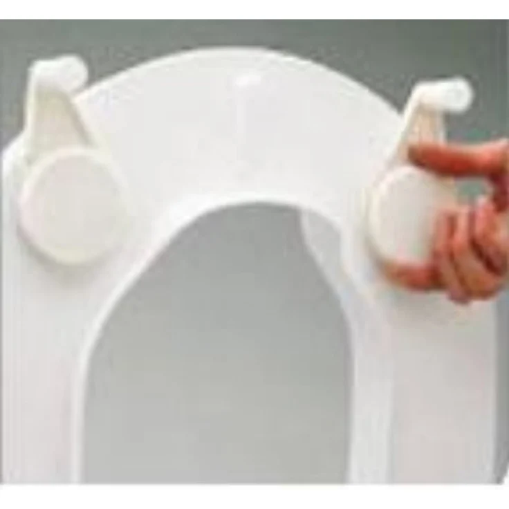Etac Hi-Loo 10 cm Toilettensitzerhöhung mit festem Deckel und Halterungen, max. Benutzergewicht 150 kg – Bild 2