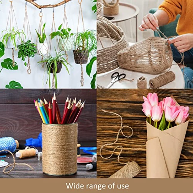 D.RECT Jute-Schnur 250m Natur Braun, 2mm Dicke, für Verpackung, DIY, Floristik und Dekoration – Bild 5