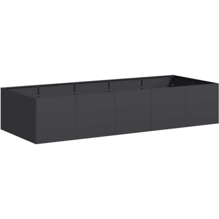 vidaXL Pflanzgefäß Olivgrün 200x80x40 cm Stahl, Garten-Garten-Pflanzkübel mit viel Platz und erhöhter Stabilität – Bild 1