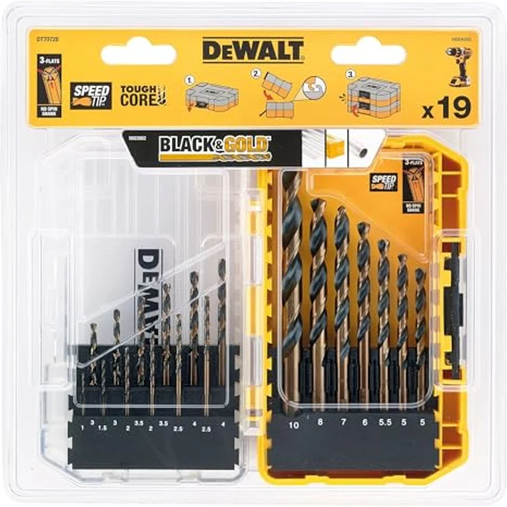 DeWALT DT70728-QZ Metallbohrer-Set 19-tlg. HSS-G, schwarz-gelb – Bild 3