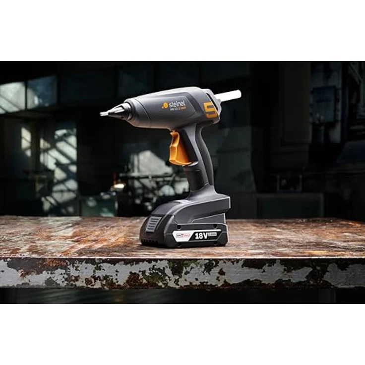 Steinel PRO MobileGlue 5011 AMP, Akku-Heißklebepistole mit 2 Temperaturstufen, 20 g/min Fördermenge, kompatibel mit 18V BOSCH AMPShare Akku-System – Bild 8