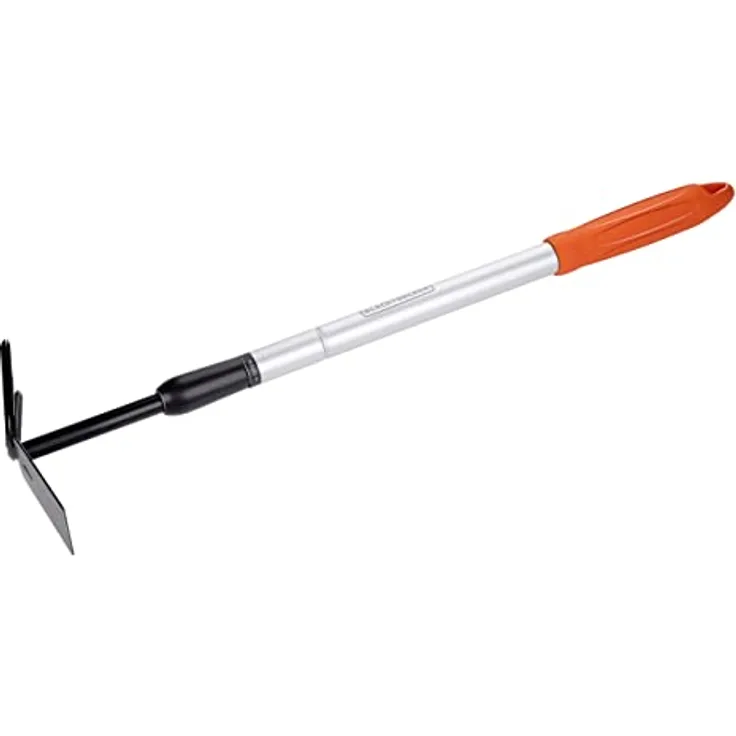 BLACK+DECKER Kultivator - Gartenharke und Hacke - Längenverstellbar 66-101CM - Kultivieren und Unkraut jäten - Kopf aus Kohlenstoffstahl