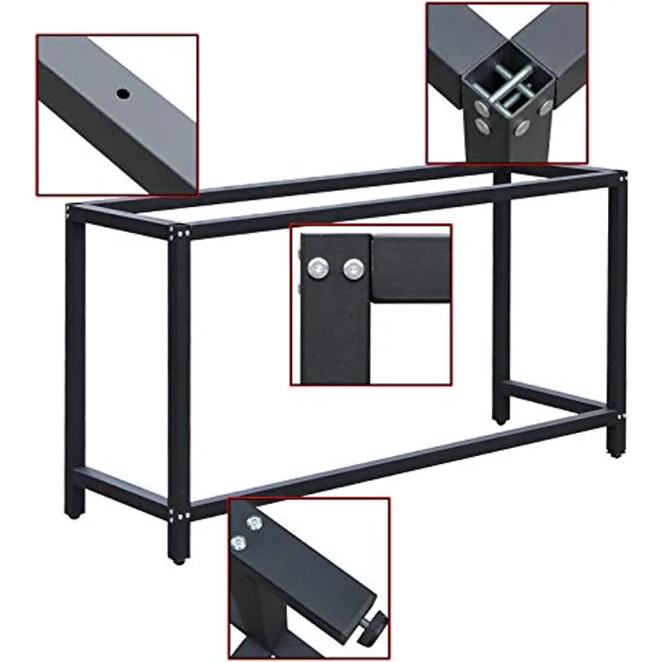 Werkbankgestell B50xL100xH80cm Tischgestell Arbeitstisch Werkbank Packtisch Tisch Gestell