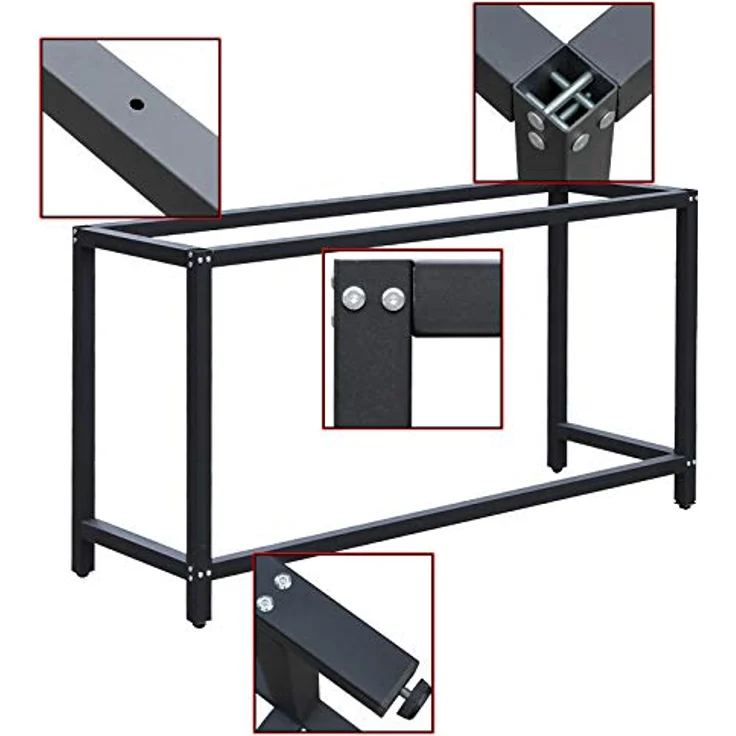 Werkbankgestell B50xL100xH80cm Tischgestell Arbeitstisch Werkbank Packtisch Tisch Gestell – Bild 1
