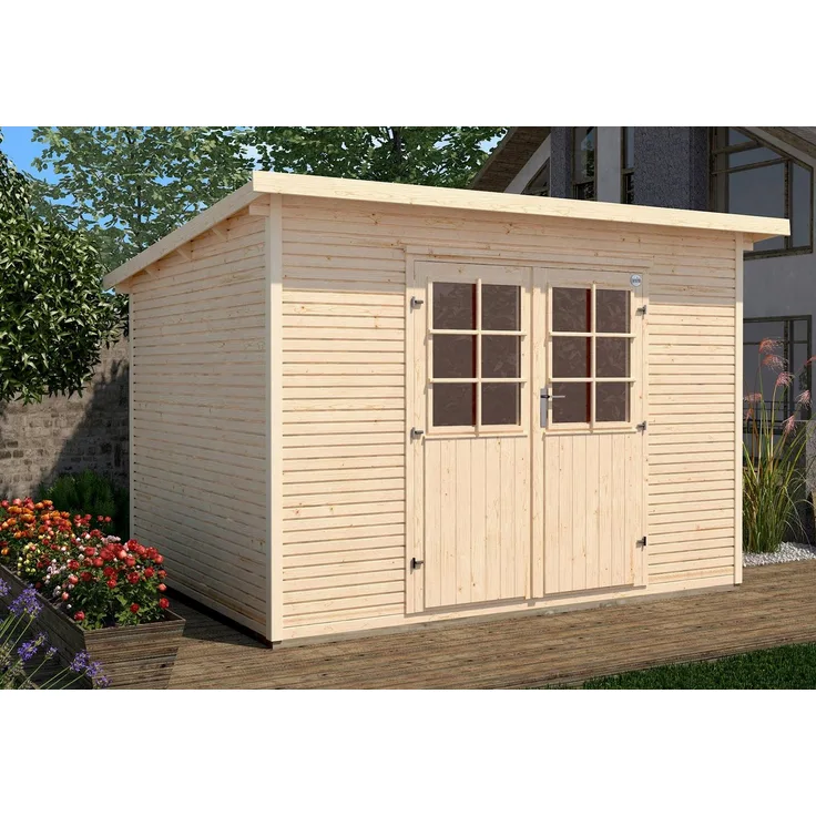 Weka Gartenhaus 218 Gr.1, BxT: 260x277 cm, exklusives wekaLine-Profil, naturbelassenes Fichtenholz