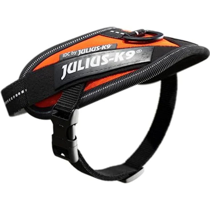 Julius-K9 Hunde-Powergeschirr IDC Powergeschirr UV neon-orange, mit fluoreszierendem Schriftzug und reflektierenden Streifen – Bild 3