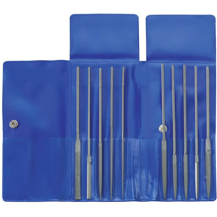 Dick 10240080 Echappementfeilen-Satz, Hieb 8, 10 teilig Länge 140mm 1 Set (Hieb 8, 140 mm)