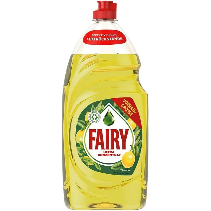 Fairy Ultra Zitrone Geschirrspülmittel, 900 ml Konzentrat für strahlend sauberes Geschirr mit zitronigem Duft