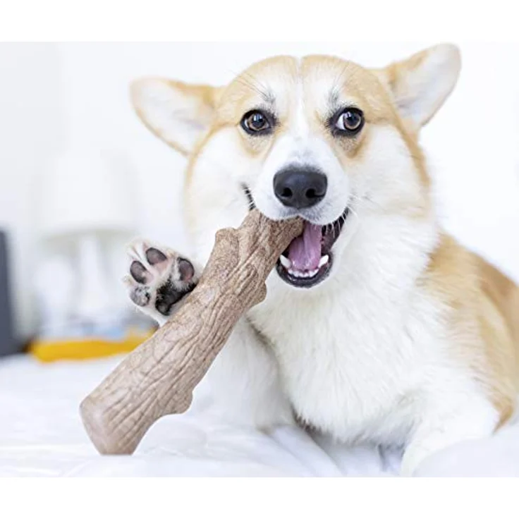 Petstages Dogwood Kauartikel für Hunde, langlebiger Kaustock mit natürlichem Holzgeschmack, Groß – Bild 2