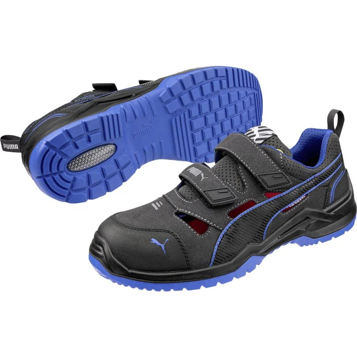 PUMA NEODYME BLUE LOW S1PS, Sicherheitssandale S1PS mit Duo-PU-Sohle, ESD, FO, SR, Schuhgröße (EU): 35, Blau