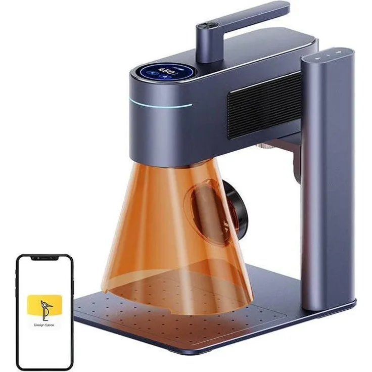 LaserPecker LP 4 Deluxe, tragbarer Gravierer mit 10 W blauen und 2 W roten Lasern, 2000 mm/s Geschwindigkeit, erweiterter Arbeitsbereich 160 x 300 mm