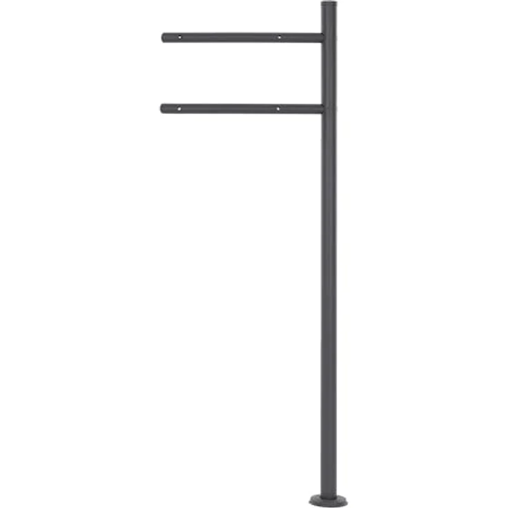 ML-DESIGN Standbriefkasten Silber 120cm mit Zeitungsfach und Ständer – Bild 3