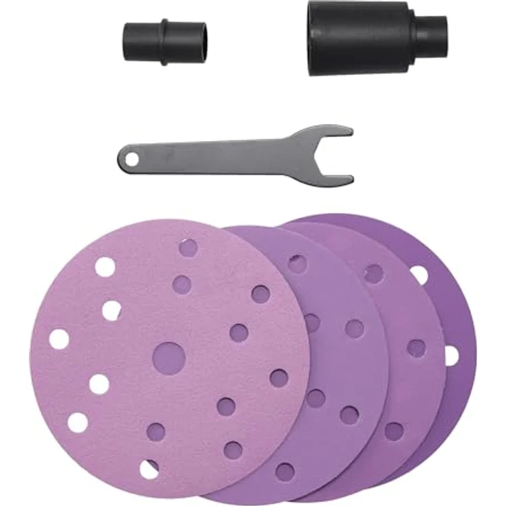 Dedra DED7982 Exzenterschleifer 350W, Ø150mm – Bürstenlos, variable Drehzahl 4000–10000 U/min, mit Staubabsaugung und Softgrip, inkl. Zubehör-Set – Bild 5