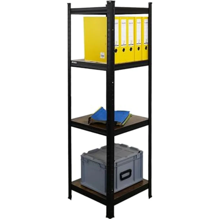 PROREGAL® Vintage Series Ragnar Schwerlastregal, 150x45x45cm, Fachlast 100kg, Braun-Schwarz, verstellbare Fachböden – Bild 6