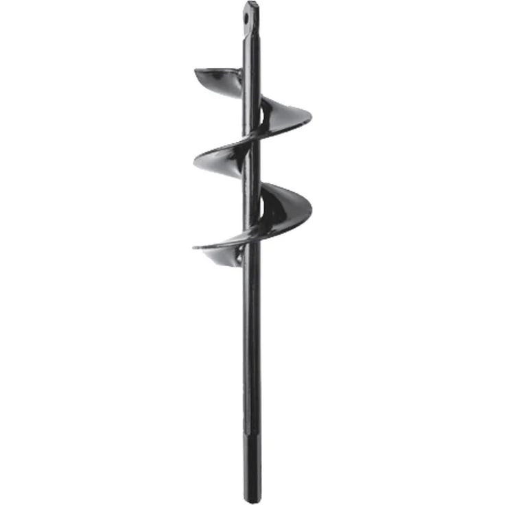 kwb Erdbohrer 5x22 cm, Erdbohrer für Bohrmaschine oder Akku Bohrschrauber, A3 Stahl, Schwarz – Bild 1