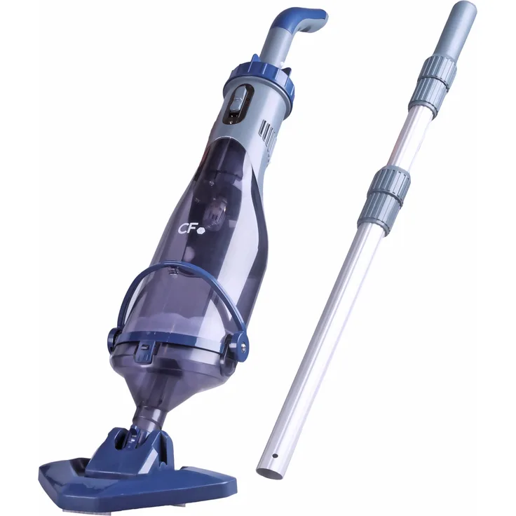 CF Elektrischer Pool Bodensauger CF 25 CL, 40-W-Motor mit 70 l/min, inkl. Batterie, Ladegerät und Teleskopstange bis 150 cm, wasserdicht IPX8