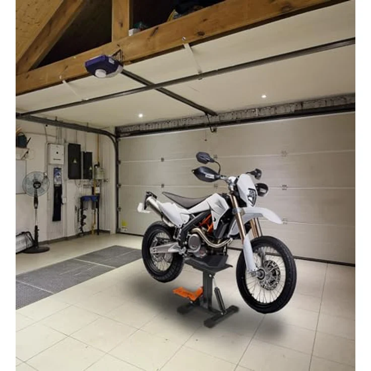 NEO TOOLS Motorradheber, höhenverstellbarer Mittelständer 250-460 mm, Tragfähigkeit 200 kg für Motorradwartung – Bild 2