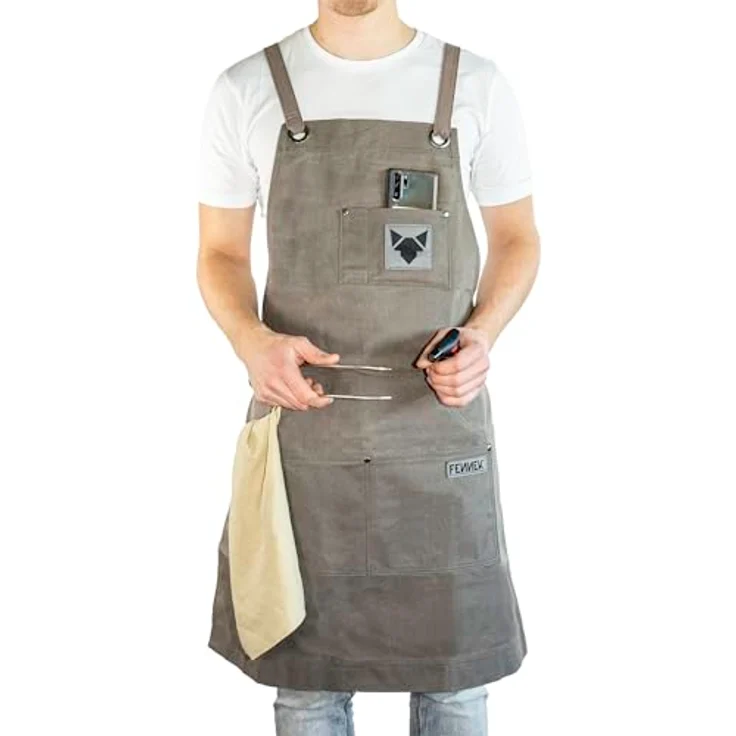 FENNEK BBQ Textil-Schürze  - gewachste Baumwolle – Bild 2
