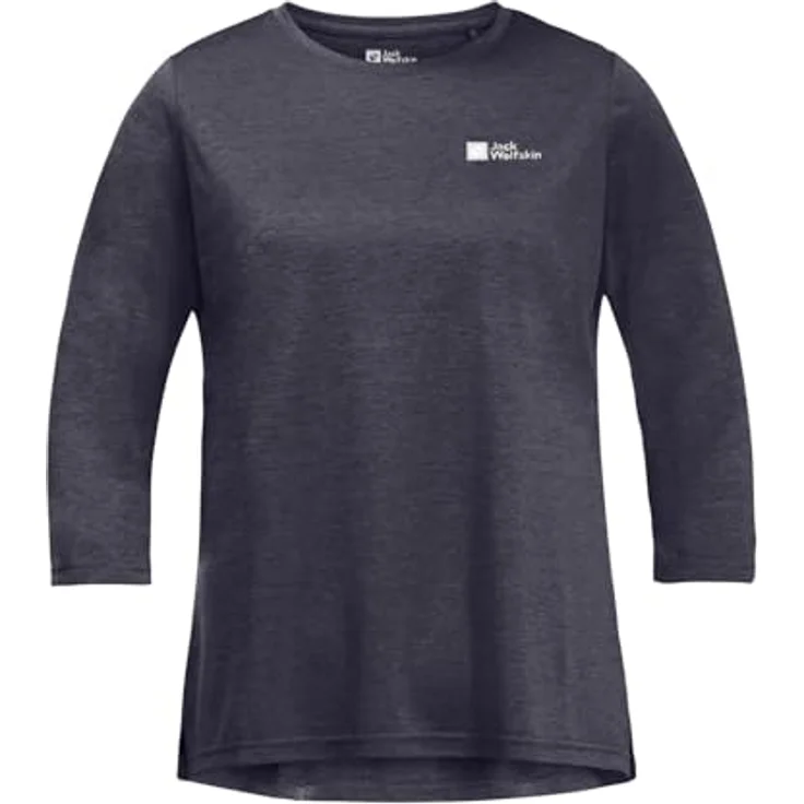 Jack Wolfskin Crosstrail 3/4 T W, Damen Shirt, atmungsaktiv und geruchsneutral, blau, (L) – Bild 3