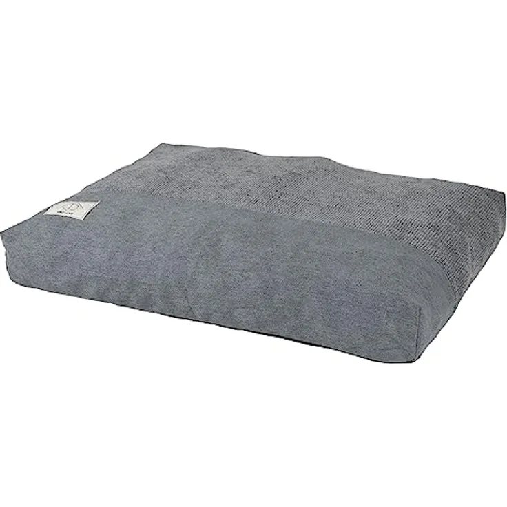 D&D Home, Hundekissen Ellis L 110 x 80 x 12 cm, Blau, Memory-Schaum, Waschbar, Rutschfeste Unterseite, Gewebtes Innen- und Außenkissen