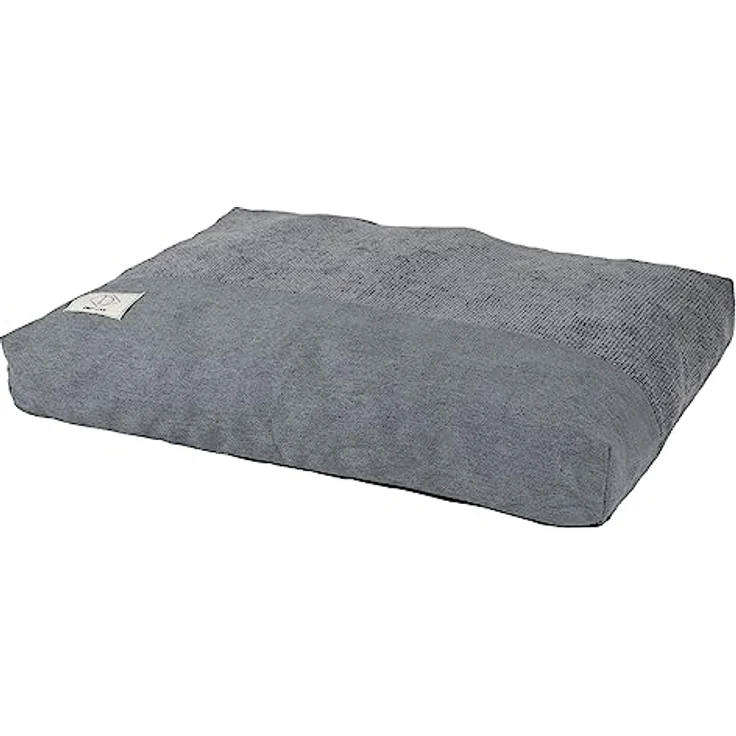 D&D Home, Hundekissen Ellis L 110 x 80 x 12 cm, Blau, Memory-Schaum, Waschbar, Rutschfeste Unterseite, Gewebtes Innen- und Außenkissen