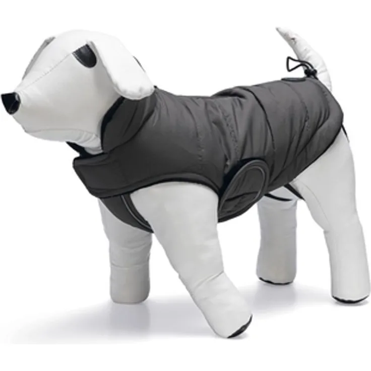 Designed By Lotte Hundepullover Zhanti - Hundemantel - Grau - 62 cm, wasserabweisend, mit Samt gefüttert, elastische Beinschnüre und wasserdichter Reißverschluss