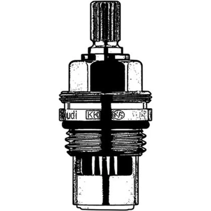 Kludi 7505500-00 Keramik-Oberteil G 1/2 mit keramischen Scheiben links, Duschinstallation, 90° linksschließend – Bild 2