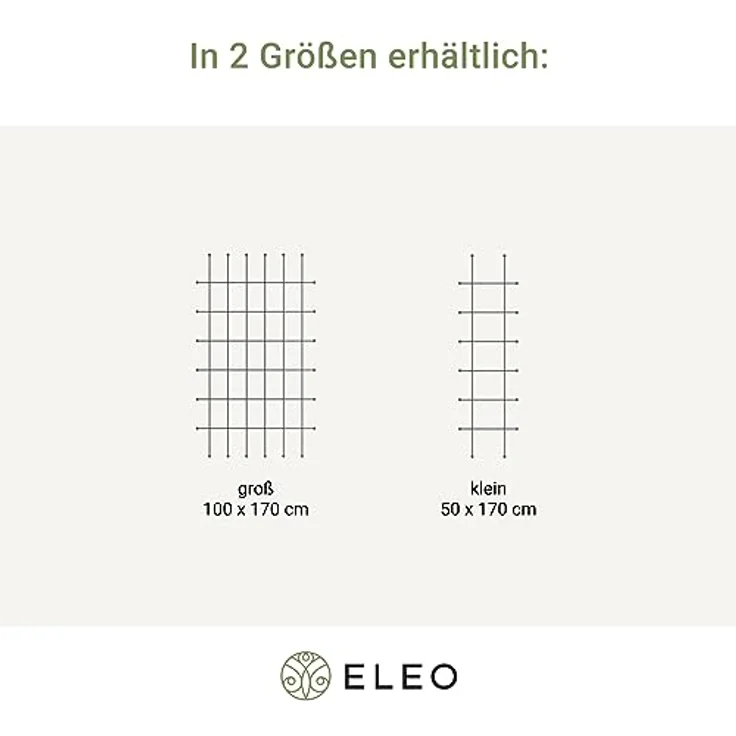 ELEO Rankgitter Tarent klein anthrazit schwarz - eckig 170x50 cm wetterfest pulverbeschichtet - Spalier aus Metall massiv stabil – Bild 4