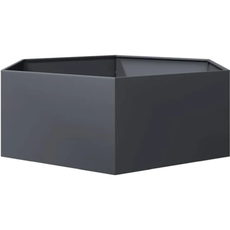 vidaXL Pflanzkübel Anthrazit Sechseckig 138x120x45 Stahl, Witterungsbeständig und mit viel Platz – Bild 4